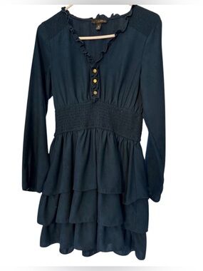 Aqua Teal Smocked Mini Dress
